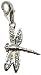 Chrysalis Sterling Silver Ladies Cubic Zirconia Dragonfly Charm