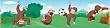 Curious George Monkey Peel & Stick Wall Border