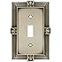 Brainerd 64464 Pineapple Single Toggle Switch Wall Plate / Switch Plate / Cover, Brushed Satin Pewter