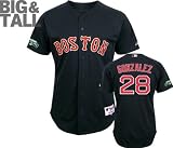 Adrian Gonzalez Jersey: Big & Tall Majestic Navy Authentic Boston Red Sox Jersey with Fenway Park 100th Year Anniversary Patch