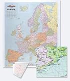Map Marketing Europa Political Map Framed 64 Miles to 1 inch Scale 1026x1046mm Ref FRAMWEUR