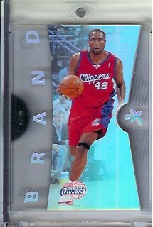 2006-07 Fleer E-X #16 Elton Brand Basketball Card Los Angeles Clippers - Mint Condition - In Protective Display Case !