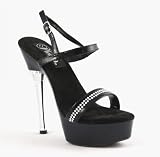 5 1/2 Inch Sexy Evening Shoe Stiletto Heel Platform Black Sling Back