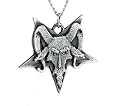 Sabbattic Sigil of Baphomet Necklace Goat Head Inverted Pentagram Pendant