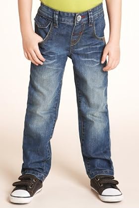 Cotton Rich Adjustable Waist Slim Leg Jeans