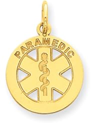 14k Yellow Gold Small Paramedic Medical Charm