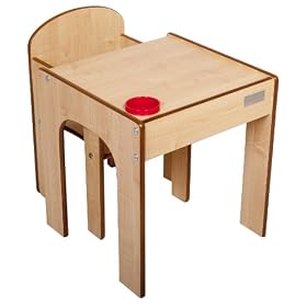 Little Helper FunStation Toddler Table & Chair Set (Maple/Natural)
