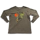 Mis Tee V-Us - Boys Long Sleeve Owl Shirt, Heathered Brown