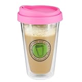Smart Planet EC-37 12-Ounce Eco Glass Coffee Cup, Honeysuckle