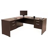 Mocha Walnut Executive LDesk 60 x 72 Mocha Walnut