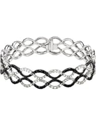 5 9/10 ct tw Black & White Diamond Bracelet 14K White Black & White Diamonds 5 9/10 Cttw / 07.00 Inch 68972