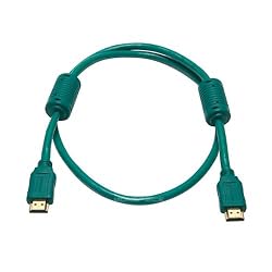 HDMI 1.3a Cable 28AWG - 3ft w/Ferrite Cores (Gold Plated Connectors) - GREEN