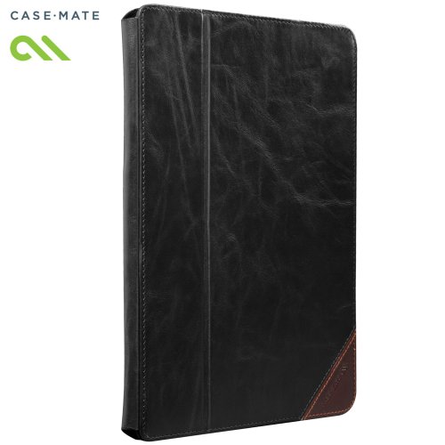 Case-Mate 日本正規品 iPad Retinaディスプレイモデル (第4世代) / iPad (第3世代) / iPad 2 対応 Signature Slim Stand Case, Black / Brown スタンド機能つき ブックタイプ 本革レザー ケース「Signature Slim Stand」 ブラック／ブラウン CM020419