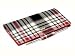 Checkbook Cover with Pen in Black and White Tartan Bright by Baekgaard