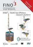 Kartonmodell FINO3 Offshore-Forschungsplattform in der Nordsee