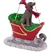 Weimaraner Dog Sleigh Christmas Ornament