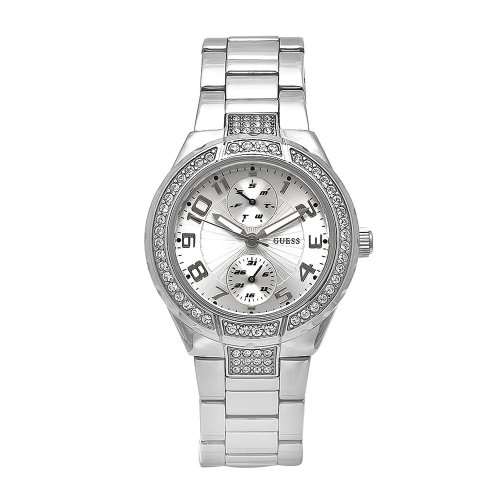 GUESS Women's W12609L1 Steel Stainless Steel Crystal Accent Watch