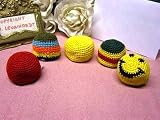 Hacky-Sack, Footbag, Häkelball, 5er-Set Produktbild