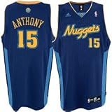 adidas Denver Nuggets #15 Carmelo Anthony Navy Blue 2nd Road Swingman Basketball Jersey