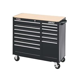 Waterloo PMX4113BK 40-Inch Wide by 19-Inch Deep by 37-1 2-Inch High Black Tool Cart with... by Waterloo