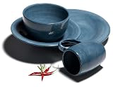 Pinzon 4-Piece Dinnerware Placesetting, Service for 1, Ocean