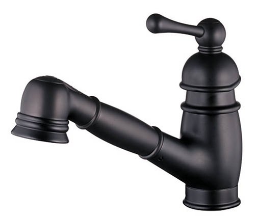 Danze D457014BS Opulence Single-Handle Kitchen Faucet with Pull-Out Spout, Black Satin
