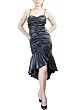 Black Satin Tango Style Dress with Bow