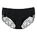 Liqqy Women's 3 Pack Cotton Lace Coverage Seamless Brief Panty