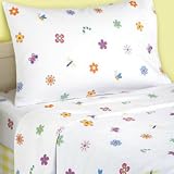 Flowerland Twin Size 100% Cotton Sheets by Olive Kids