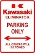 KAWASAKI ELIMINATOR PARKING ONLY street sign