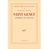 Saint Genet com�dien et martyr (Oeuvres compl�tes de Jean Genet, I)