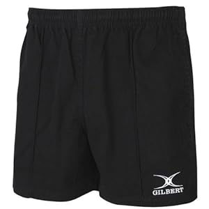 Gilbert Kiwi Pro Rugby Short (White) BLACK