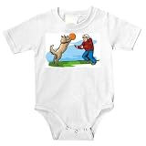 Onesie with body, individuals, individual, domestic, game, humans, person, dog, ball, equipment, human, boy, persons, dogs, play, people, child, canine