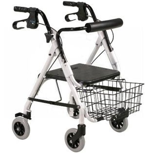Rolling Walker Hemi Aluminum Rollator-Gold
