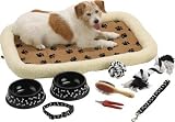 Medium Dog 9 Piece Gift Set - Dog Starter Set - 25-1/2 x 36 dog bed