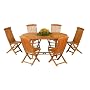 Table and Folding Chair 7-pc. Set