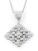 Sterling Silver/Rhodium Flexible Diamond Pendant with 18 Chain