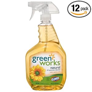 Green Works All Purpose Cleaner, Simply Tangerine, 32-Ounce Bottles (Pack of 12)