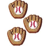 Baseball Mitt Icing Decorations, 9ct