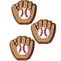 Baseball Mitt Icing Decorations 9ct