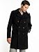 Banana Republic Mens Black Heritage Moleskin Double-Breasted Topcoat