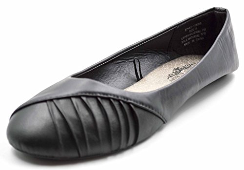 Charles Albert Women's Nina PU Pleated Ballet Flats