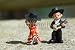Wallmonkeys Peel and Stick Wall Decals - Guitarist and a Spanish Dancer Doll - Removable Graphic