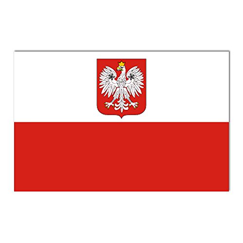 Taffstyle® Fanartikel Fussball Weltmeisterschaft WM & EM Europameisterschaft 2016 Länder Flagge Fahne 150cm x 90 cm mit Metallösen – Polen mit Adler