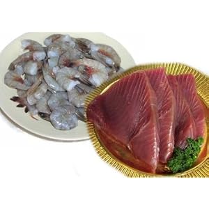 2 lbs. Sashimi Tuna Steaks and 2 lbs. Jumbo Shrimp by Charleston Seafood