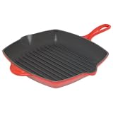 Le Creuset 10-1 4-Inch Square Skillet Grill, Red by Le Creuset