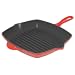 Le Creuset Cast Iron Square Grillit, Cerise, 26 cm