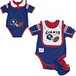 Newborn New York Giants Bib, Creeper, & Bootie Set