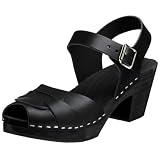 swedish hasbeens Womens Peep Toe High Ankle Strap Sandal