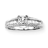 14K White Gold 1/2 ct. Multi Diamond Engagement Ring